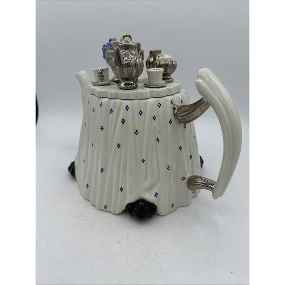 Paul Cardew Teapot Victorian Silver Service Porcelain Retired - Picture 6 of 16
